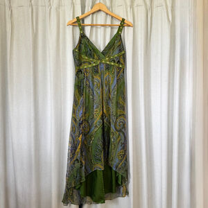 Laundry by Shelli Segal paisley silk beaded cocktail dress • Size: 6